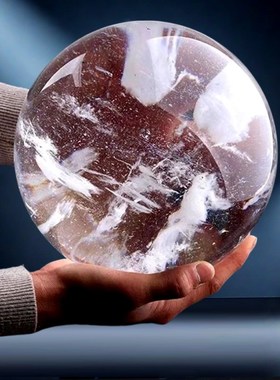 白色水晶球摆件透明圆形球客厅玄关卧室入户门店铺开业乔迁新居