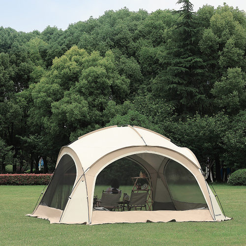 梦花园天幕帐篷户外穹顶天幕露营野餐可折叠便携式防风防雨遮阳棚 - 图0