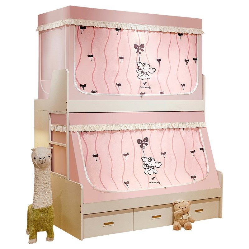 儿童子母床蚊帐双层上下铺专用高低床帘帐篷遮挡帘梯形伸缩2米长,淘宝优惠券,粉丝福利购,淘宝优惠卷