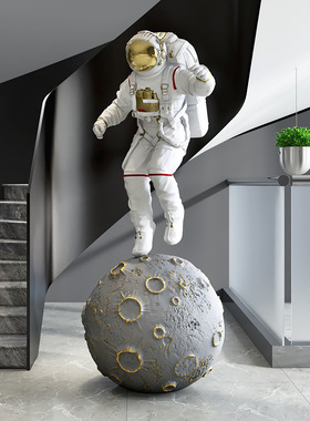 创意太空人玻璃钢雕塑大型摆件落地商场酒店大堂大号软装饰品摆设