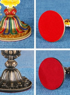 藏式八吉祥摆件彩绘铜材多款全套收藏级吉祥八宝八供居家藏传用品