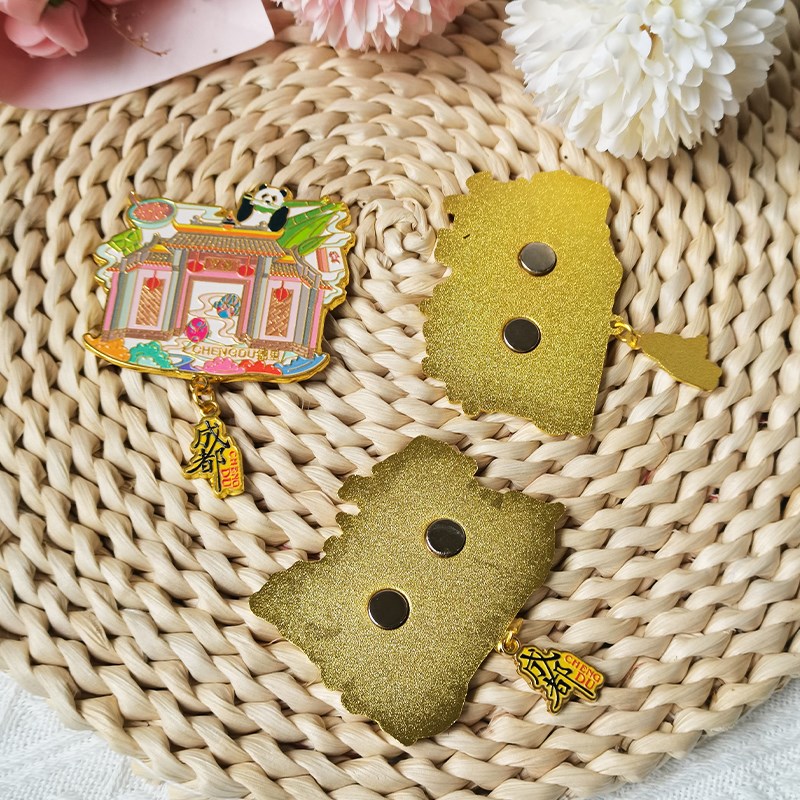 成都冰箱贴创意成都景点合集金属文创冰箱磁贴四川旅游纪念品礼物 - 图1