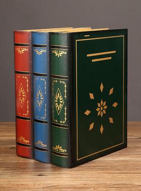 欧式覆古彷真书假书收纳盒客厅书房办公室摆件桌面拍摄道具装饰品