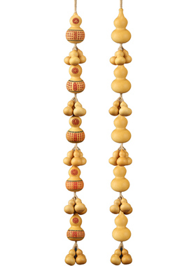 福禄寿喜财天然葫芦挂件家居门对门挂件客厅装饰客厅卧室小葫芦串