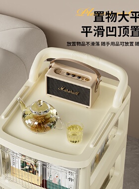 小推车零食置物架风落地可移动宝宝玩具储物架婴儿用品收纳柜卧室