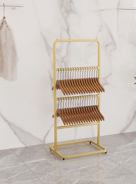 服装店放衣架收纳架落地可移动收纳衣架子多层省空间裤夹收纳神聚