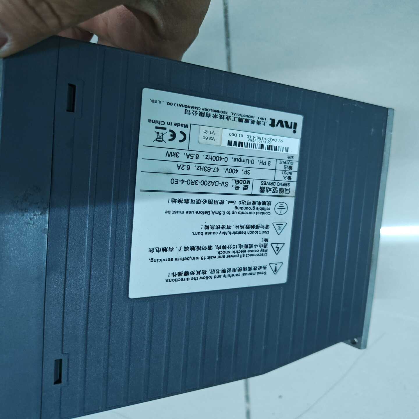 英威腾SV-DA200-3R0-4-E0伺服驱动器，实物询价 - 图3