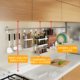 Kitchen wall-mounted stainless steel with drain bowl rack Foldable storage rack hanging parts chopstick knife board seasoning rack