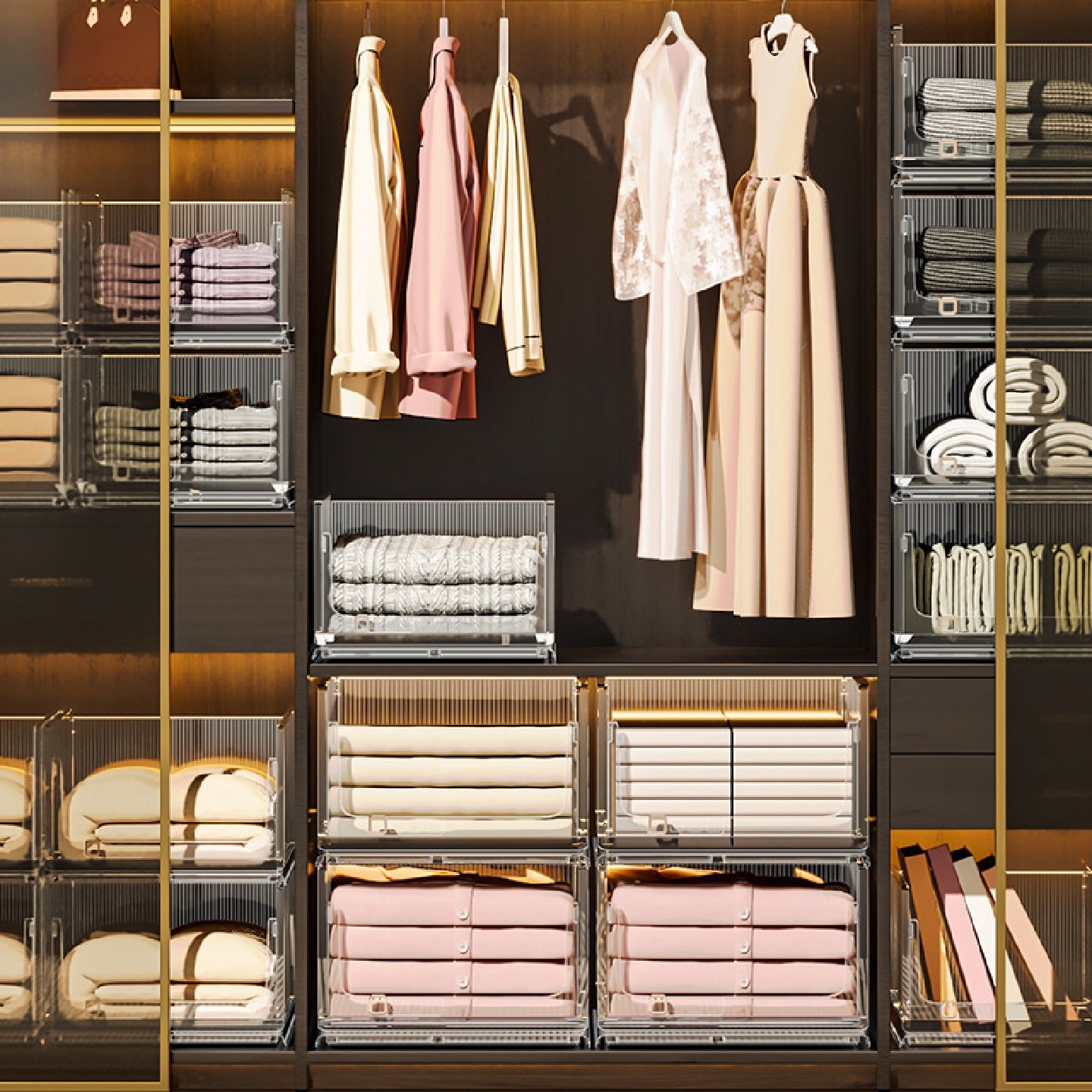 衣柜收纳神器可折叠抽屉式衣物收纳盒分层隔板宿舍家用衣服整理箱,淘宝优惠券,粉丝福利购,淘宝优惠卷