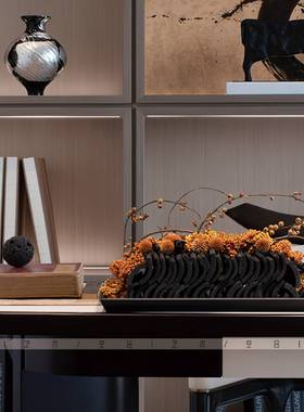 空合售楼处桌面新中式手工艺术花器样板间酒店茶几花艺组合搭摆件