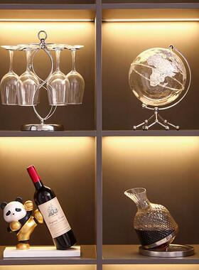 熊猫红酒架酒柜装饰品摆件轻奢高档客厅2024新款电视柜办公室高级