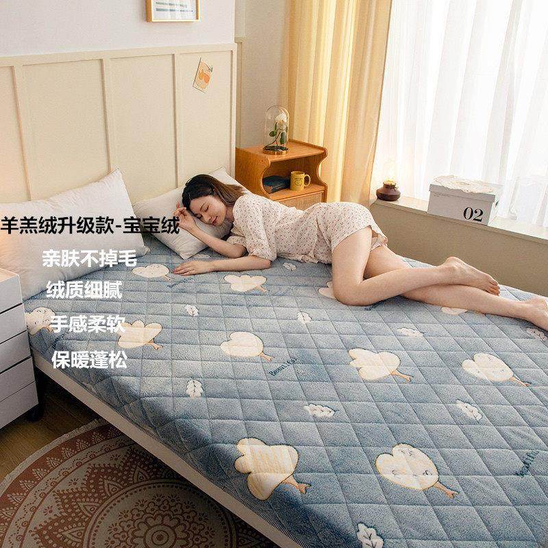 定制羊羔绒床垫软垫家用榻榻米宿舍单人租房专用加厚海绵垫被褥子,淘宝优惠券,粉丝福利购,淘宝优惠卷
