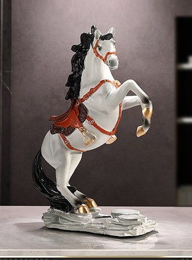 马摆件招财马到成功高档工艺品办公室酒柜客厅玄关装饰品商务礼品