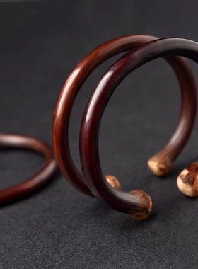 天然鸡血藤手镯蛇年礼物西藏原藤手环手串首饰鸡藤木细镯子男女