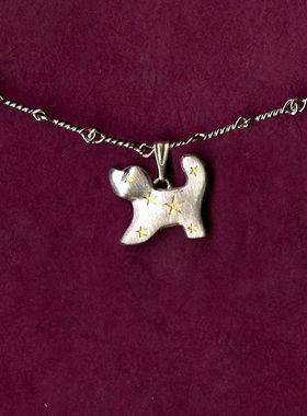 星星魔法小狗项链小众创意设计高级感可爱甜酷风气质精致锁骨链