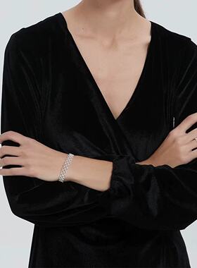 蕾丝镂空开口手镯戒指女小众设计轻奢精致百时尚百搭高级感饰品