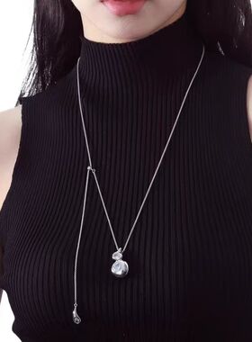 福禄国潮复古虎眼石项链女高级感中式气质精致百搭大葫芦卫衣链