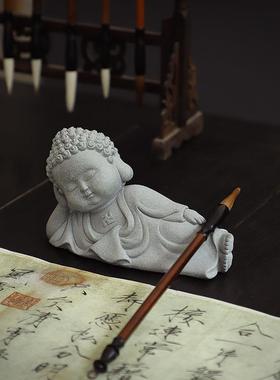 景观佛像摆件园艺盆景假山微景观鱼缸造景书房镇纸如来茶宠装饰品