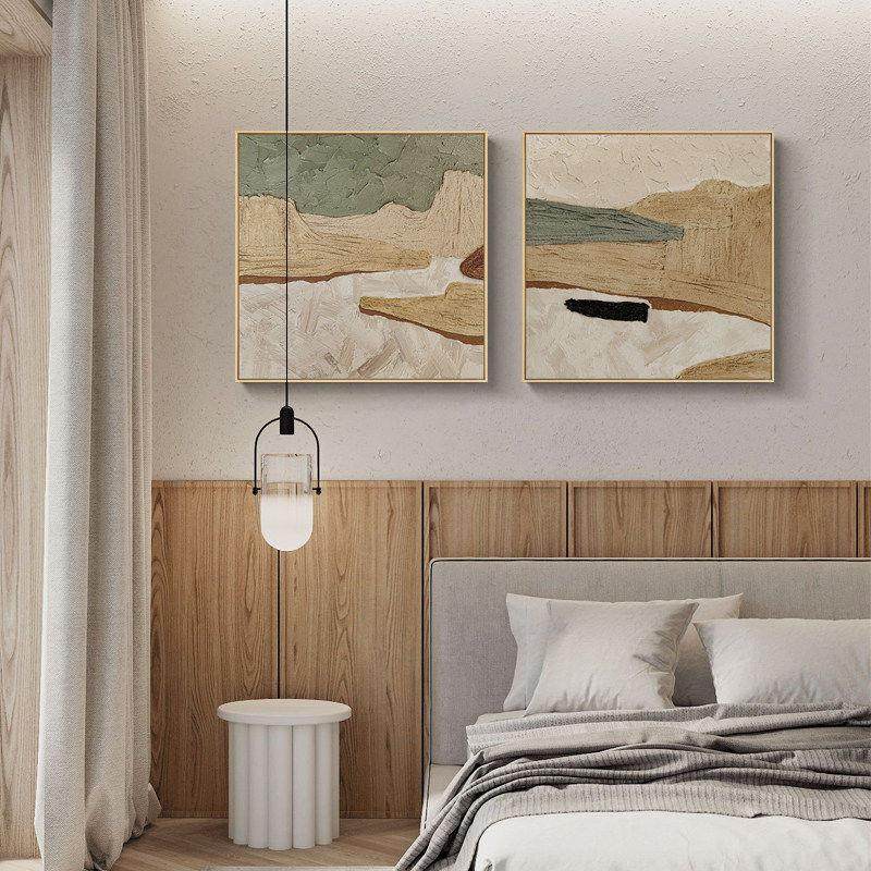 客厅沙发餐厅背景墙装饰画现代轻奢北欧侘寂赤贫风抽象挂画,淘宝优惠券,粉丝福利购,淘宝优惠卷