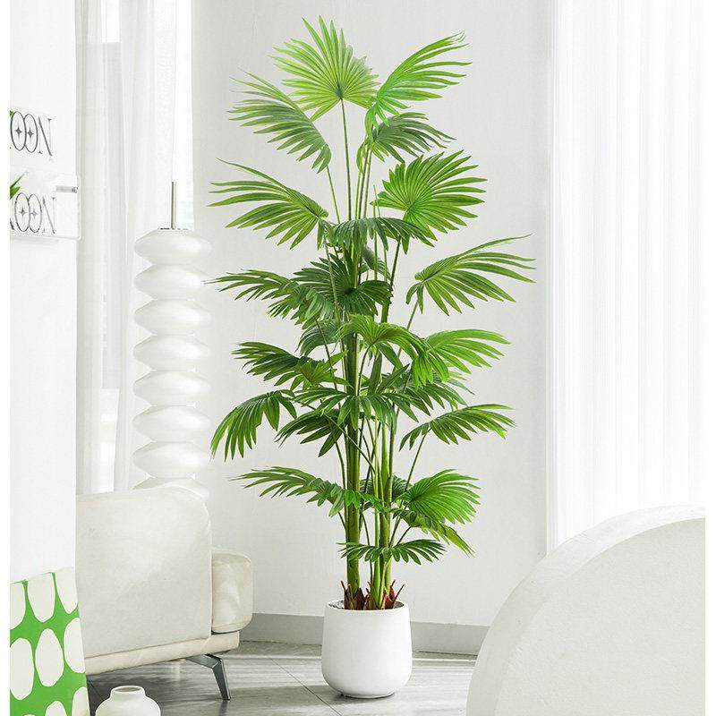 彷真绿色植物假植物造景高端轻奢大型室内盆栽装饰摆饰蒲葵彷真花,淘宝优惠券,粉丝福利购,淘宝优惠卷