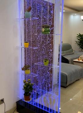 水幕墙屏风大型亚克力气泡墙流水造景鱼缸客厅遮挡隔断装饰可定制