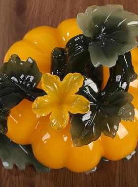 财富丰收南瓜摆件新中式客厅玄关酒柜电视柜装饰品乔迁新居礼物