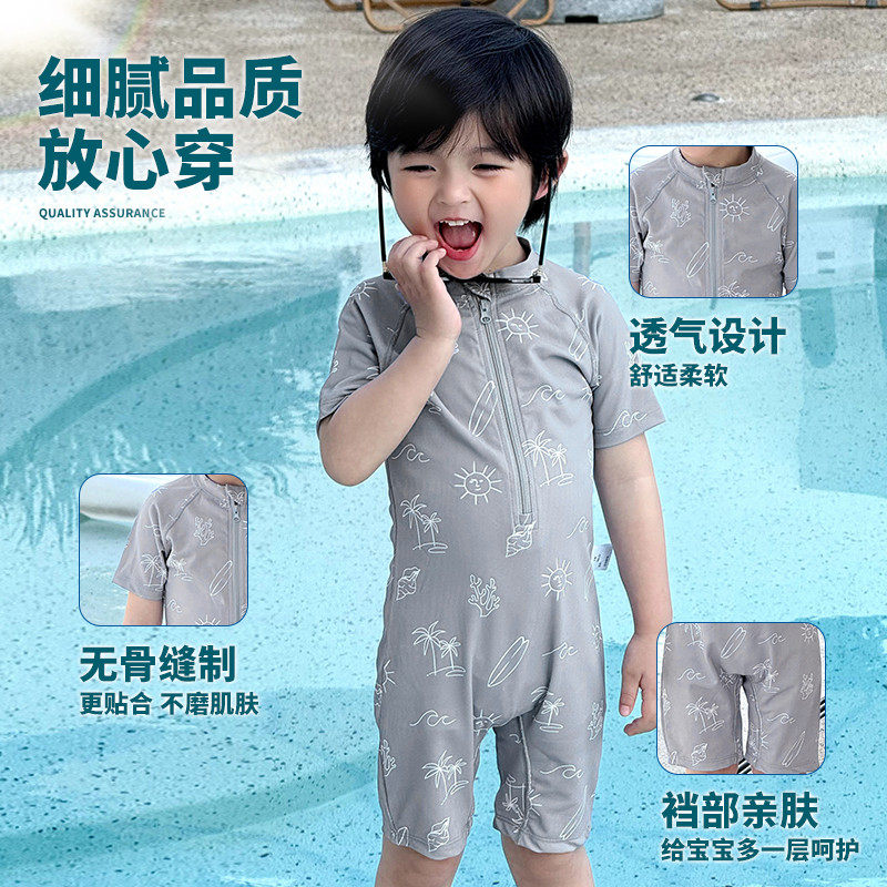 男童泳衣儿童游泳衣男孩连体泳装套装2025新款男孩速干泳裤三件套,淘宝优惠券,粉丝福利购,淘宝优惠卷