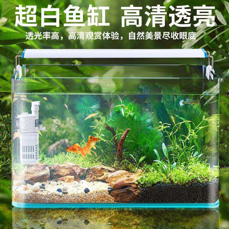 小鱼缸鱼缸水族箱懒人透明热弯客厅阳台家用造景中小型生态桌面,淘宝优惠券,粉丝福利购,淘宝优惠卷