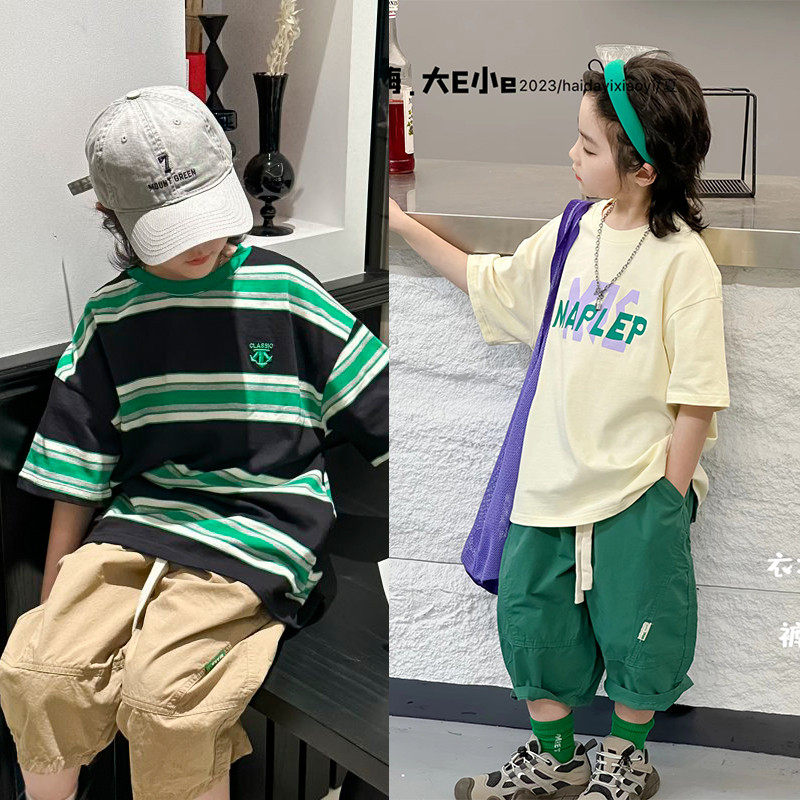 大E小e2023夏季新款儿童七分工装裤男子帅气潮6511,淘宝优惠券,粉丝福利购,淘宝优惠卷