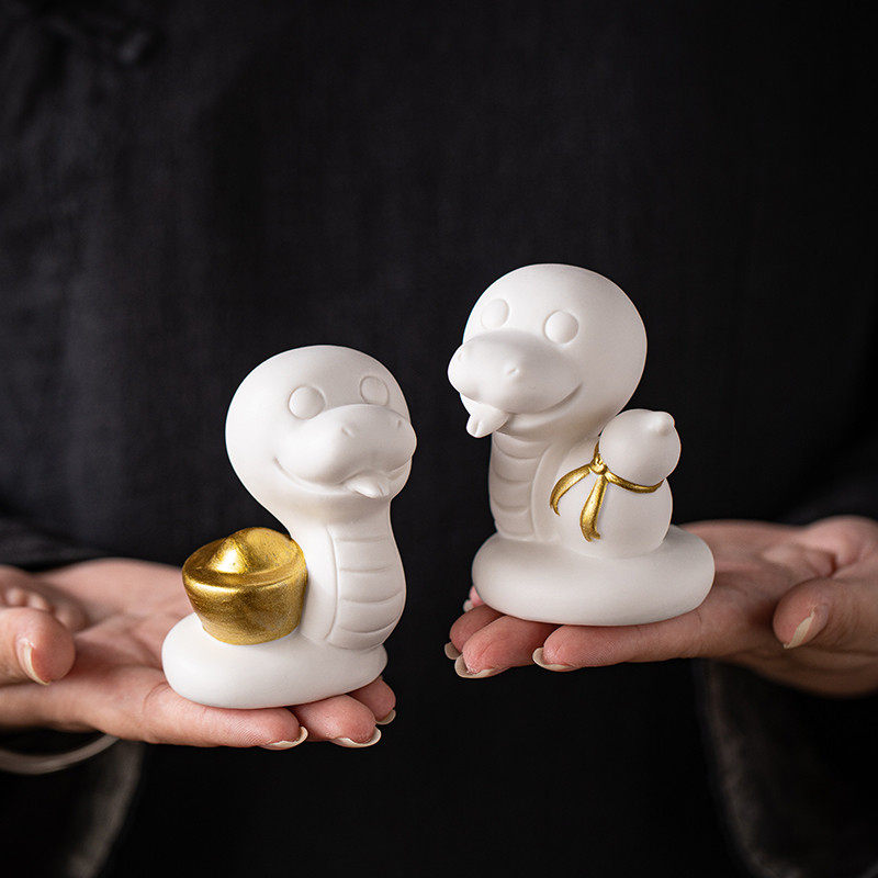 中式陶瓷十二生肖蛇年本命年摆件腰缠万贯生肖动物家居装饰品,淘宝优惠券,粉丝福利购,淘宝优惠卷