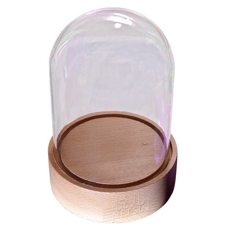 玻璃罩榉木旋转音乐盒八音盒底座 永生花微景观DIY手办人偶纸艺,淘宝优惠券,粉丝福利购,淘宝优惠卷