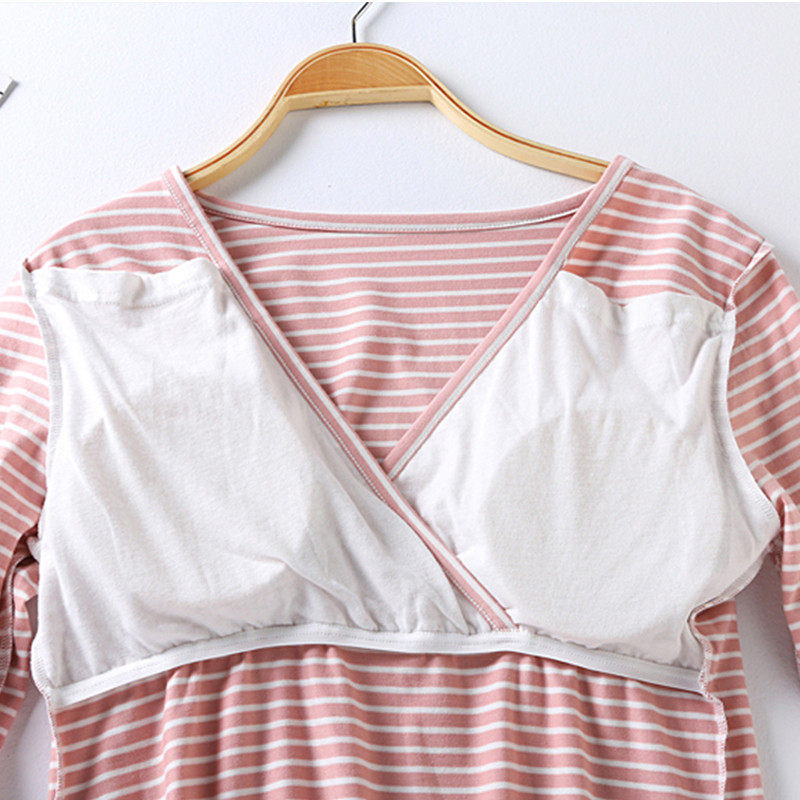 秋冬季纯棉产妇哺乳长袖喂奶衣月子服产后条纹睡衣家居服可外穿,淘宝优惠券,粉丝福利购,淘宝优惠卷