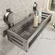 Bathroom suction cup storage rack without punching wall-mounted hook with rod restroom kitchen balcony toilet storage rack