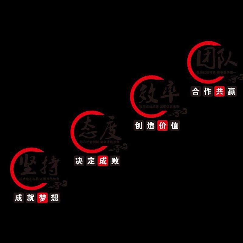 办公室公司企业文化会议室置背景布激墙装饰贴纸励志标语墙贴楼梯,淘宝优惠券,粉丝福利购,淘宝优惠卷
