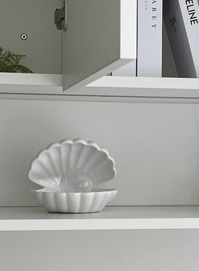 创意陶瓷美人鱼贝壳摆件ins少女心房间装饰生日礼物送女友情人节