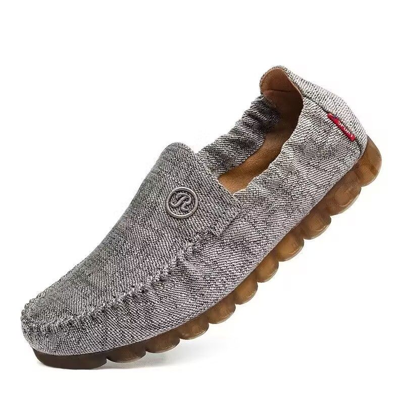 轻便软底帆布鞋透气防臭一脚蹬新款懒人豆豆鞋亚麻休闲鞋布鞋男款,淘宝优惠券,粉丝福利购,淘宝优惠卷
