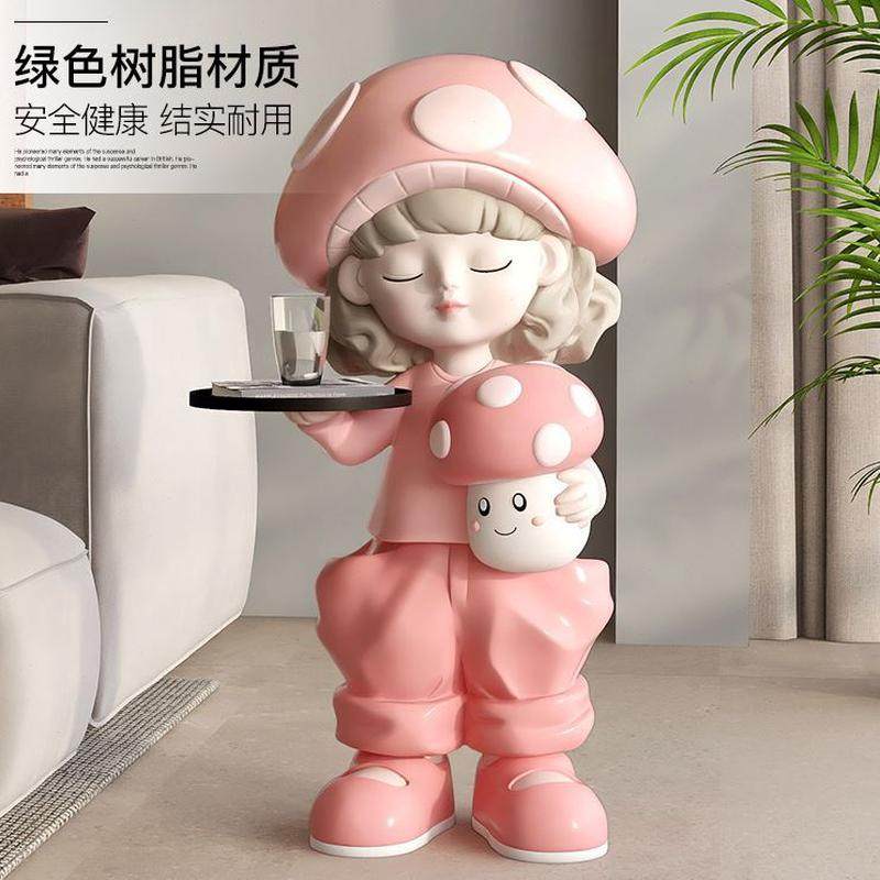 女孩风客厅电视柜乔迁新居礼品旁沙发奶油托盘装饰品大型落地摆件,淘宝优惠券,粉丝福利购,淘宝优惠卷