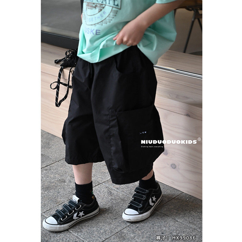 牛哆哆2024夏季新款男工装裤儿童休闲百搭五分裤潮99086,淘宝优惠券,粉丝福利购,淘宝优惠卷