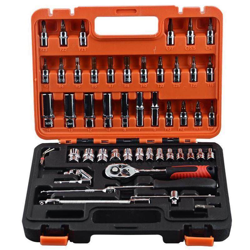 46件套装工具1/4小飞工具套装小棘轮工具套筒扳手修车工具53件套*,淘宝优惠券,粉丝福利购,淘宝优惠卷