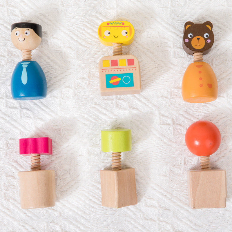 幼儿童益智拧螺丝卡通形状配对积木1-2周岁半3男女孩木质宝宝玩具,淘宝优惠券,粉丝福利购,淘宝优惠卷
