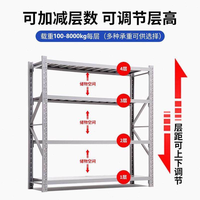 仓储货架展示架储物架库房中型地下室铁架子多层加厚置物架重型,淘宝优惠券,粉丝福利购,淘宝优惠卷