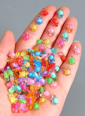 网红爆款夜光迷你小乌龟桌面小摆件行李箱收纳微缩玩具模型装饰品