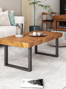 茶几客厅可吃饭长方形大板实木茶桌家用小户型60cm高茶几餐桌两用