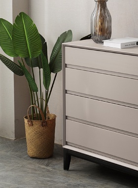 厂家直销意式极简岩板实木八斗柜客厅玄关收纳柜卧室床尾抽屉柜子