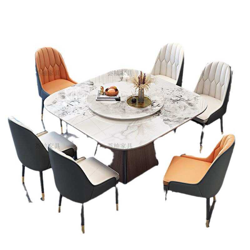 家用带电磁炉实木可伸缩折叠饭桌子高端白蜡木岩板餐桌椅简约现代,淘宝优惠券,粉丝福利购,淘宝优惠卷