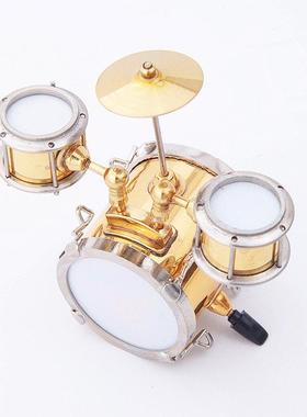 迷你三鼓模型迷你小架子鼓摆台迷你爵士鼓乐器模型摆件送生日礼物