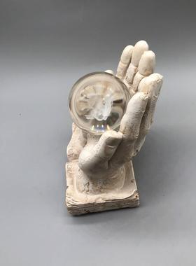 新款树脂生日礼物球双掌双手球托底架底座葫芦矿标摆件支架