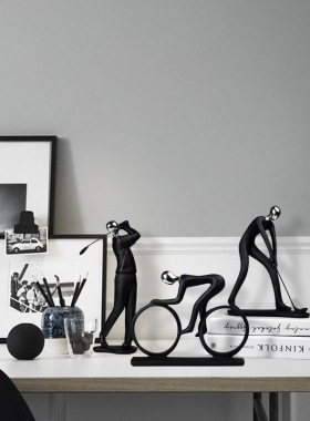 创意摆件北欧现代简约人物模型客厅居家玄关装饰酒柜书架轻奢摆设