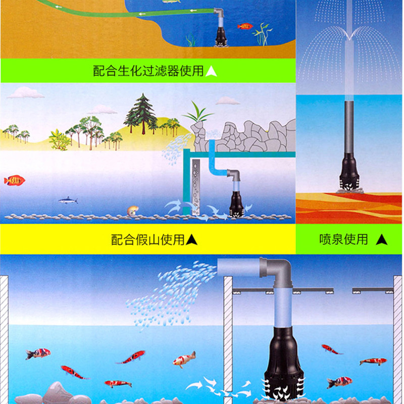 包邮铭泉PT系列潜水式平推大流量鱼池泵 大流量低功耗景观池水泵,淘宝优惠券,粉丝福利购,淘宝优惠卷