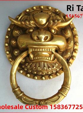 铜器铜门环椒画门环龙椒画门把手店头圈吸财